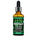 Zielone odżywki Vegan Omega3 50 ml Olej - Wegański Wegetariański Kid Pet Friendly