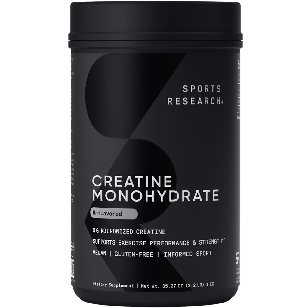 Badania sportowe Monowodzian kreatury - Zysk Lean Muscle, Poprawa wydajności i siły i wsparcia treningu odzyskiwania - 5 g Zmikronizowany Kreator - 35.27 oz