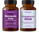 Pendulum Metabolic Daily & Polyfenol Booster Bundle - Probiotyczny mieszanka Akkermansia Probiotic Supplement dla poprawy metabolizmu & Cardio zdrowia
