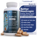 Brain- fx ™ B Vitamin & Herbs for Memory and Focus, Nootropic Supplement, Methylled B Complex Choline Bacopa Lions Mane Cordyceps Mushroom Coffee Fruit Extract Alpha GPC L Theanine Huperzine A - 60ct