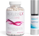 AgelessLX Suplement kapsułki dla kobiet z HMB Hydrasilk Eye Cream Bundle