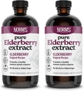 Norm 's Farms Pure Elderberry Extract 2PK - Made from Only Elderberry in USA - Immune, Wsparcie przeciwutleniacze, No Added Sugar, Dodatki, Wegan, Gluten- Free, Non-GMO, Tincture Alkohol Free - 8 Oz