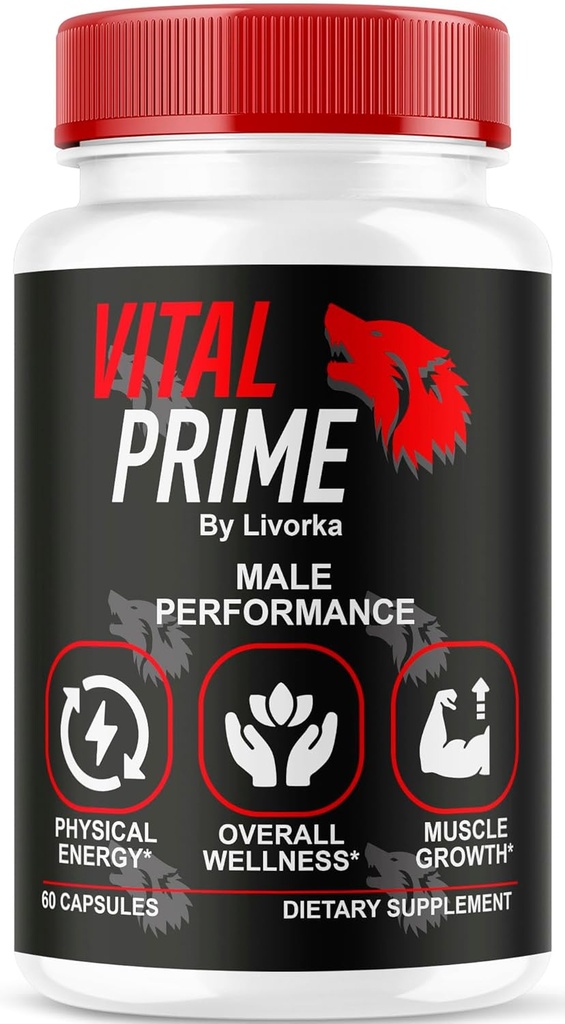 LIVORKA Vital Prime, Advanced Formula for Mens męskiej wydajności, Supplement Supplement Capsules - 1 Miesiąc dostaw