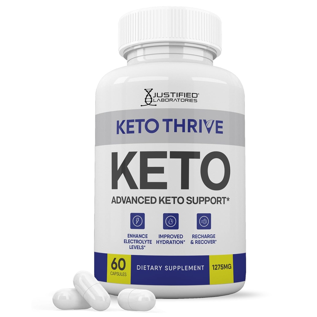 Keto Thrive Keto ACV Pigułki 1275MG Keto Support Blend kapsułki Alternatywne do Keto ACV Gummies skomponowane z Jabłkiem Cider Oliwa z oliwek Extra Virgin Oil Powder Green Tea Leaf 60 Kapsułki