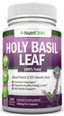 Holy Basil Leaf kapsułki - 500mg - 2,5% Kwas mocznikowy - 120 Kapsułki wegetariańskie - Real Tulsi Extract Supplement - Pozytywny Mindset - Adaptogenetic & Ayurvedic Herb