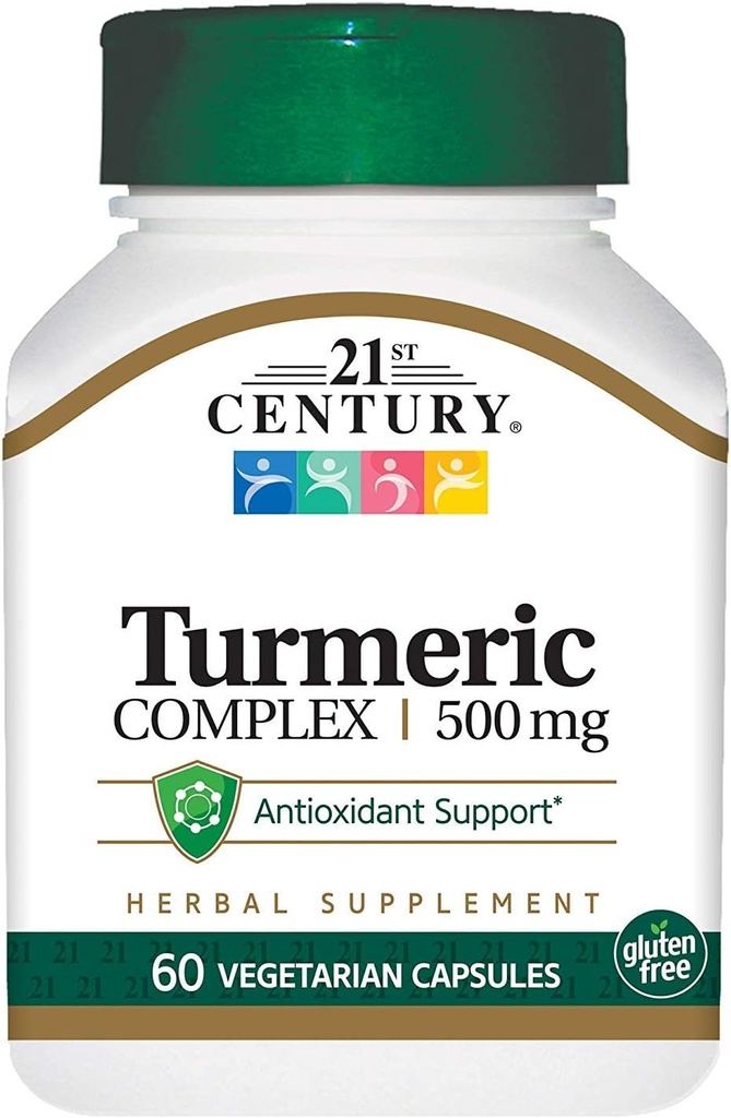 21st Century Turmeric Complex 500 mg - 60 Kapsułki wegetariańskie, Opakowanie 4