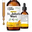 Wild & Organic St Johns Wort Tincture - Mood Support - Relaxing St John 's Wort Supplement - Liquid Hypericum Perforatum Herb Drops - Vegan, Sugar & Alcohol- Free - 2 fl oz