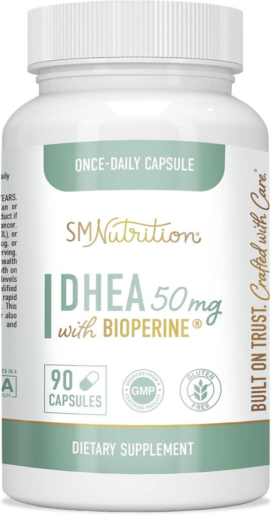DHEA 50mg XI124; Wsparcie Hormon Równowaga i Energia XI124; 3- Miesiąc Dostawy XI124; Zdrowe Starsze Suplement Wsparcia dla Kobiet i Mężczyzn XI124; Gluten- Free, Wegetarianin, Non-GMO, Trzecia Strona Tested XI124; 90 Kapsułki na butelkę