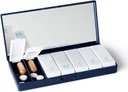 PORT X POLISH Designer Weekly Pill Box Organizator (Single 1X Daily, Navy) 124; Compact, Stylowe 7- Day Suplement witaminy Case 124; Cute Portable Mini Travel Medicine Carrier 124; BPA- Free Pillbox Caddy