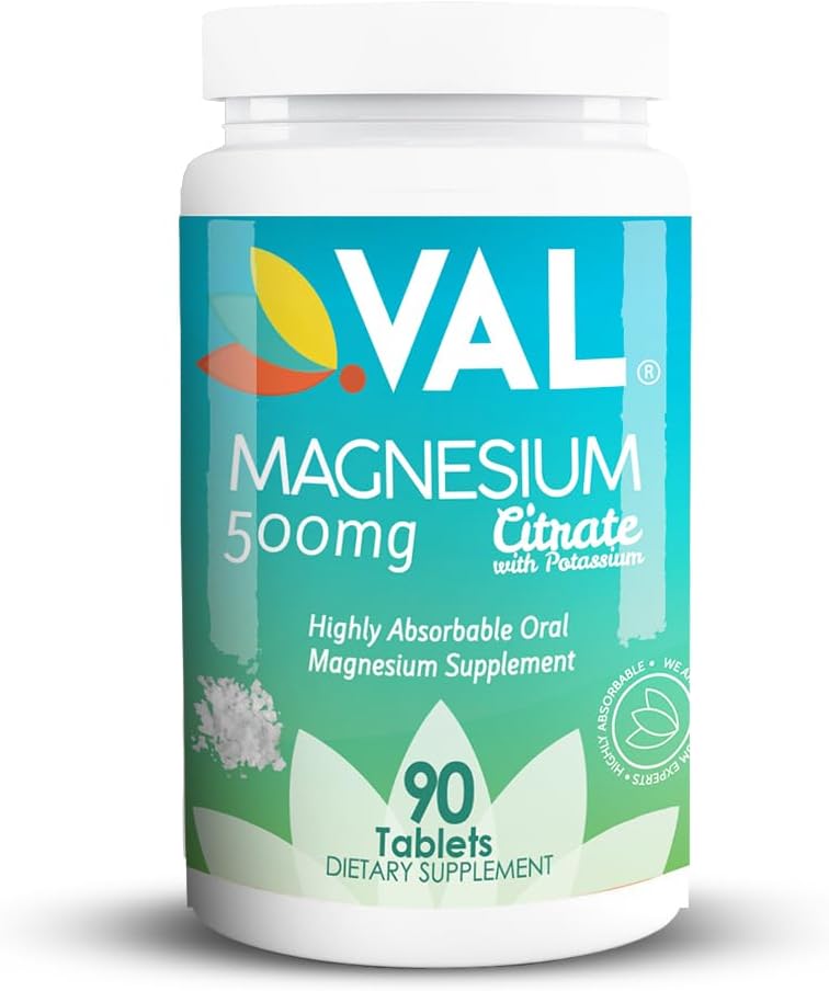 Cytrynian magnezu VAL + B6 + Potas, 90 tabletek