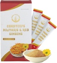 Dong Thao NAM - Organiczny czerwony Ginseng i Cordyceps proszku, 6 w 1 Wyciąg ziołowy, Zwiększa alertywność, Zwiększa energię i zmniejsza zmęczenie, Kofeina wolna, Opakowanie 10