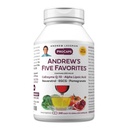ANDREW LESSMAN Andrew 's Five Favorites 240 Capsules - Zapewnia 200mg Każdy z koenzymu Q- 10, Resveratrol, EGCG, Pomegranat i kwas lipoinowy alfa, Potężne wsparcie przeciwutleniające, Brak dodatków