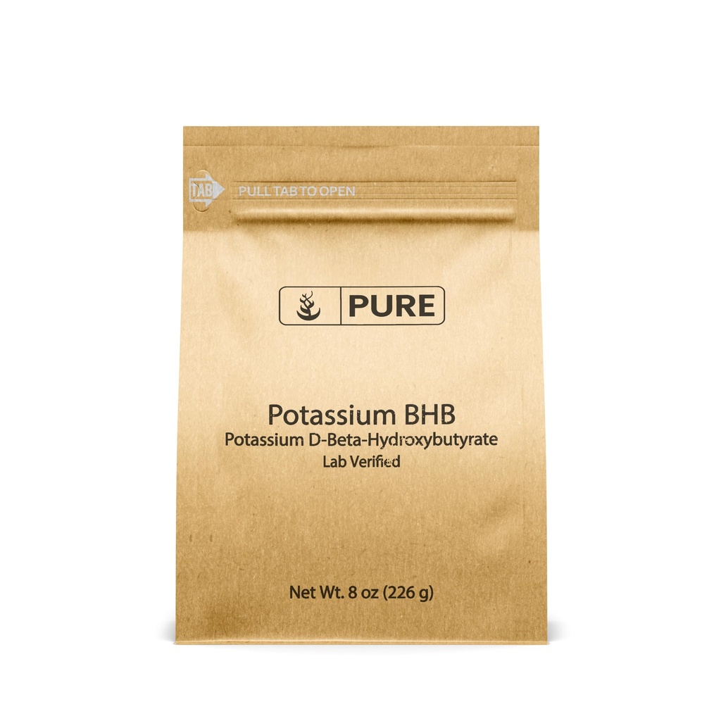 Czyste składniki pierwotne Potasu BHB, (8 oz) Potasu D- Beta- Hydroksymaślan, Czysty
