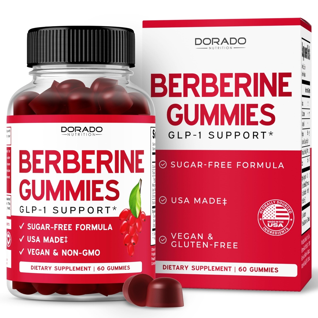 Berberine Gummies z Cejlon Cynamon (1,200mg) Premium Bezgraniczny Berberine Ceylon suplement cynamonowy dla dorosłych - Third- Party Tested, Non-GMO & Made in USA - 60 Count Chewable Gummies
