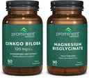 Wybiórcza żywienie Kognitywny Pasek Wsparcia Zdrowia - suplement Ginkgo Biloba i suplement Bisglicynian magnezu
