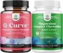 Paleta G- Curve Butt & Breast Enhancement z Saw Palmetto Extract Horny Goat Weed dla kobiet i bez cukru Glycinate Magnezu Chewable z Taurate & Citrate Complex Plus Vitamin D3 B6 & C