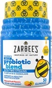 Gumki Probiotyczne dla dzieci Zarbee 's Daily Probiotic Blend z 2 cieśninami do wspomagania trawienia; Easy To Chew; Gluten- Free & Drug- Free; Wiek 2 +; Naturalne aromaty owocowe; 50 Count
