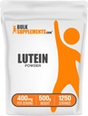 BulkSupplements.com Lutein Powder - from Marigold Flower Extract, Eye Supplement, Lutein 20mg - Antioxidant Source, Gluten Free, 400mg per Serving, 500g (1.1 lbs) (Pack of 1)