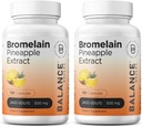 Balancebreens Bromelain 500mg, 120 kapsułki - ekstrakt ananasowy z digestive enzyme, wspomaga trawienie i suplement do wspólnego zdrowia