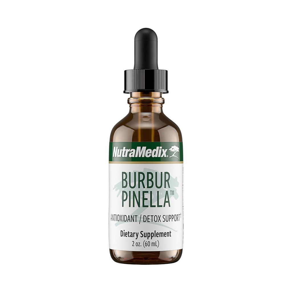 NutraMedix Burbur- Pinella suplementy zdrowia mózgu dla dorosłych - Combat Brain Fog & Promote Nerve Support - Pomoc Zdrowe pełne detox ciała Cleanse - Biodostępny płynny Format (2 oz / 60 ml)