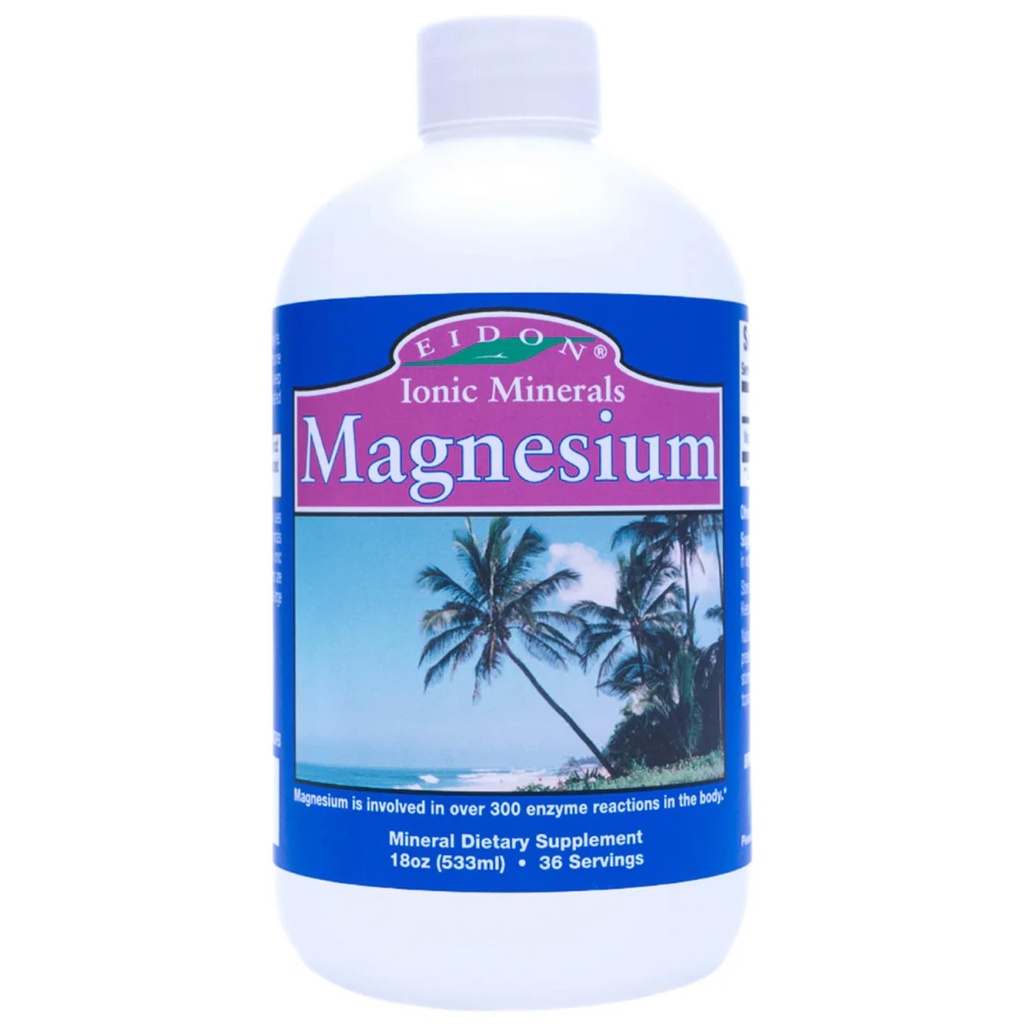 Eidon Liquid Magnezu Koncentrat - Jonowy suplement do kropli magnezu dla dorosłych, mężczyzn i kobiet, Wspiera relaksację mięśni, Biodostępność, Brak dodatków lub konserwantów - 18 oz