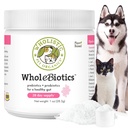 Wholistic Pet Organics WholeBiotics - Codzienne Psie Probiotyki na Poparcie Zdrowia i Immunitet - 9 Szczepów - Prebiotyki i Probiotyki dla Psów i Koty - Gut Health for Dogs - 1 Oz - 28 Scoops
