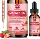 Magnezu kropla ciecz, Magnezu Glycinate Complex z Taurate magnezu, Cytrate, Wapnia, Potas, Witamina, Cynk - Relaks wsparcia, Energia i zdrowie jelit