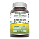 Zadziwiające suplement pikolinatu chromowego 124; 200 Mcg per serving 124; Tablety 124; Nie-GMO 124; Gluten Free 124; Made in USA (120 Count)