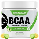 Miód Borsuk BCAA + EAA Acids Powder, BCAA + L- Glutamina, Keto, Wegan, Cugar Free for Men & Wolny dla kobiet, Hydration & Post Workout Napoje do odzyskiwania mięśni, Ogórka Lim, 30 Służenie