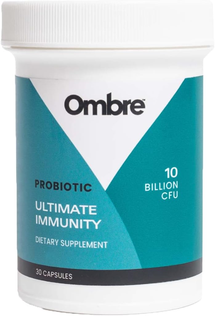 Ombre Ostateczny Immunitet Probiotyki, Suplement wsparcia immunologicznego, 10 Miliard CFU, Shelf- Stabilny, 30 Służenia