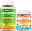 NEVISS Bundle - Kobiety i Mężczyźni 50 + Multiwitamina 1 opakowanie + D3 5000j. m. K2 120mcg