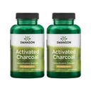 Swanson Aktywowany Węgiel Węgiel - Natural Supplement Supplement Supplement Healthy Absorption - Pomaga w / Bloating & Utrzymanie regularności jelit - (120 Kapsułek, 520mg na serwowanie) 2 Pack
