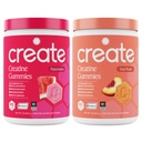 Create Creature Monohydrate Gummies - Dzień Plaży Duo - Sour Peach & Artermelon - Gummies Creature dla kobiet i mężczyzn, NSF Certified, III Party Tested, Anti-Melting Formula, 180 Count (2- Pack)