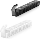 2 Pack Extra Big Pill Organizer, Sukuos Cotygodniowe Pill Box, Pill Case, Medicine Organizer for Vitamin, Oleje rybne lub suplementy