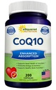 ASquared Nutrition CoQ10 (400mg Max Siła, 200 Kapsułek) - Wysoka absorpcja Wegańskiego Koenzymu Q10 Proszek - Ubichinon Supplement Pills, Extra Antioksydant CO Q- 10 Tabletki witaminy enzymatycznej, Coq 10 400 mg