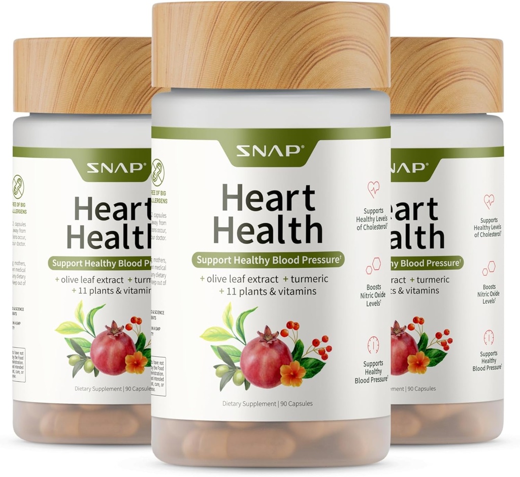 Suplementy Snap Heart Health Supplements and Blood Circulation Supplements, 270 Kapsułki