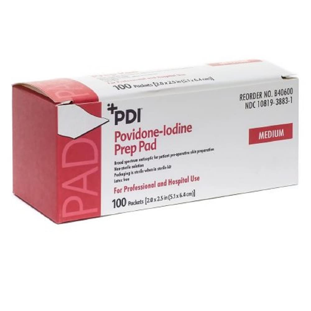 B40600 PT # B40600- Prep Surgical Pads PVP Jod PDI Med 100 / Bx by, PDI Professional Disposables