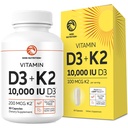 Witamina D3 K2 5000 j.m. dla układu immunologicznego, silne kości i zębów wsparcia 124; Vit D3 125mcg, Witamina K2 MK7 100mcg, Wapń 210mg i BioPerine 124; 3rd- Party Tested, Non-GMO 124; 60 Kapsułki (2-miesięczne dostawy)