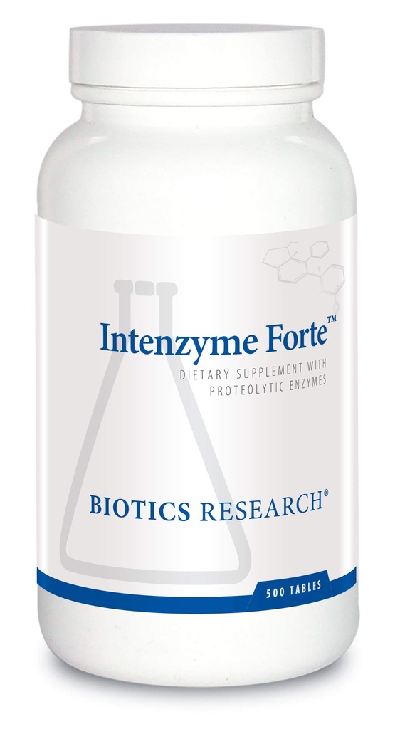 Biotics Research Intenzyme Forte ™ Proteolitic Pancreatic Enzymes, Pancreatin, Bromelain, Papain, Lipase, Amylase- Supplement wspomaga zdrowe odżywianie białka - immunologiczna i cyrkulacyjna Funkcja 500 Tabletki
