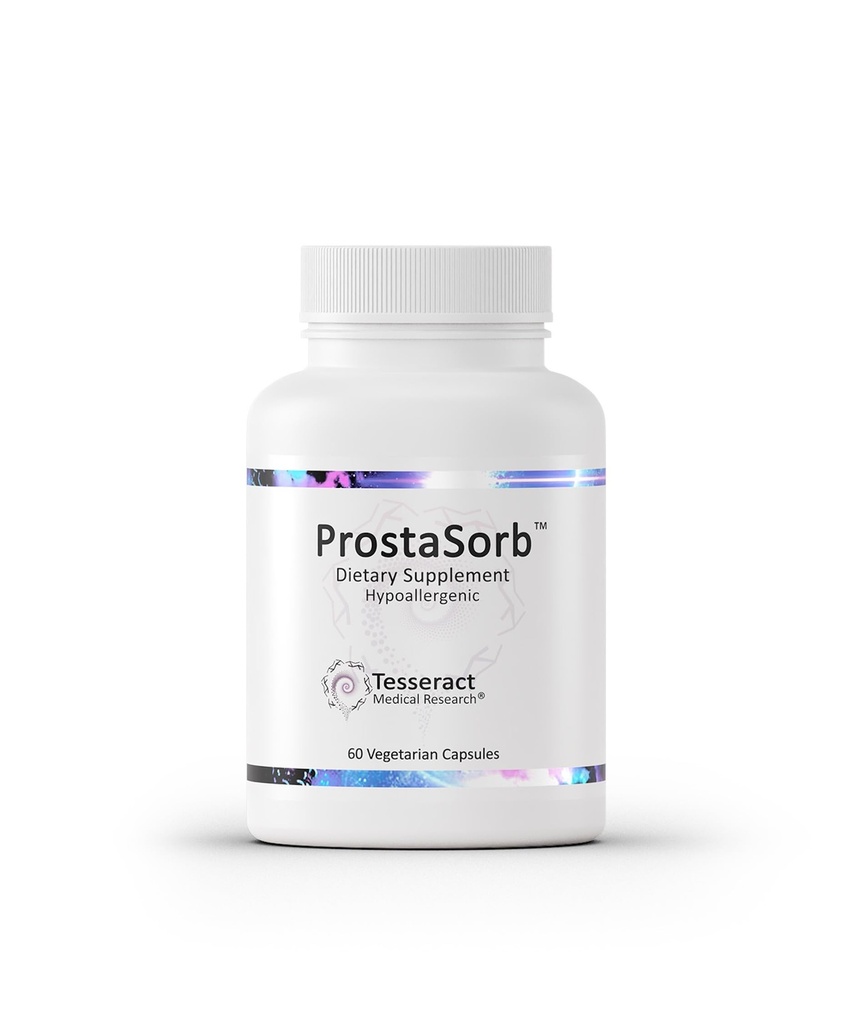 Tesseract ProstaSorb, Prostate Supplements for Men with Saw Palmetto, Pygeum and Pumpkin, Wspiera zdrową funkcję prostaty, Opróżnianie pęcherza, Przepływ moczu, Gluten Free, 60 Kapsułki wegetariańskie