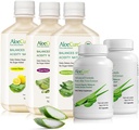 AloeCure Organic Aloe Vera Trawienie Set - 5 opakowań - Winogrona, Naturalny, Sok z Lemon Flavor, 2pcsxAloe Vera kapsułki 60caps