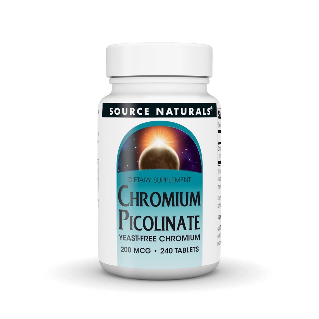 SOURCE NATURALES Chromowy pikolinian 200 mg tabletka, 240