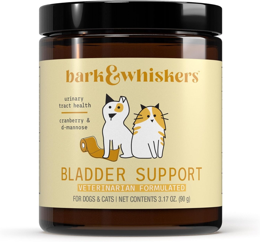 Bark & Whiskers Bledder Support, 3.17 Oz. (90 g), 90 Scoops, Supports Urnary Tract Health, with Cranbery & D- Mannose, Vet Fortecated, Non-GMO, Dr. Mercola