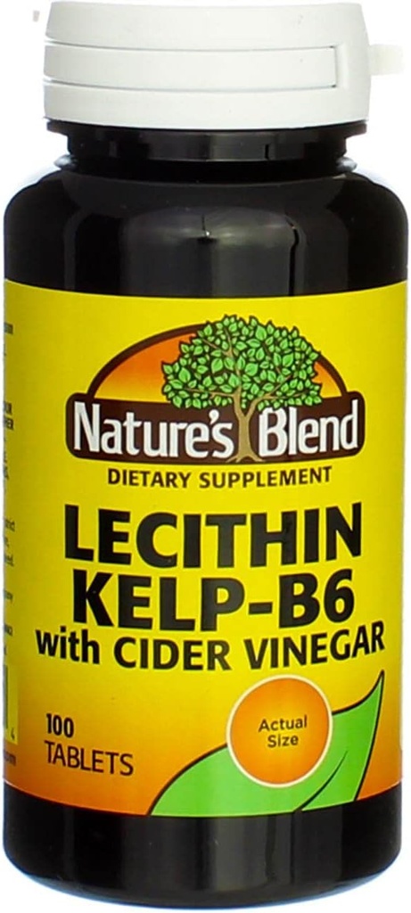 Mieszanka naturalna Lecytyna Kelp- B6 z cyderem Vinegar 100 Tabs (Model: 079854600704)
