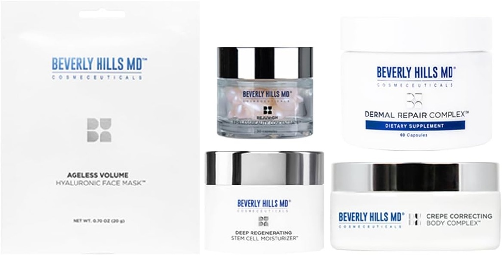 Beverly Hills Nagrody MD Bundle - Pomaga w / Hydration, Wygląd Starszej Skóry, Zmarszczki, Fine Lines & Colagen wspierający