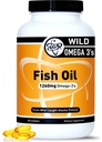 TGS Triple Strength Omega 3 Fish Oil Supplement - 1260mg EPA DHA dla mężczyzn i kobiet - Burless, Pure Omega 3 Fatty Acids from Wild Alaska Pollock in Trigliceryde Form - 180 Kapsułek, 90 Sług