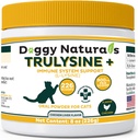 Trulysine Plus L- Lysine dla kotów immunologiczne wsparcie proszek doustny 8oz / 226g - koty i kociaki w każdym wieku, kichanie, wycieranie z nosa, watery eyes Chicken Liver Flavor (U.S.A) (226 Grams (900mg / Scoop))