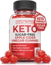 Atlantis Nutrition Sugar- Wolny od Keto Gummies ACV dla utraty wagi - Jabłko Cydr Gummeje ocet uformowane z 750MG ACV na serwowanie - Wspiera trawienie, utrata masy ciała, Detox & Cleansing - 60 Count