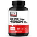 FORCE FAKTOR Beetroot + Mushrooms Supplement for Great Health, Beet Root Capsules with 7 Functional Mushrooms, Lion 's Mane, Cordyceps, & More, Soy Free, Non-GMO, 120 Capsules