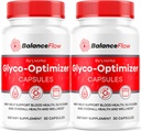 (2 Pack) Balance Flow Glyco Optimizer, Balance Flow, Balance Flow Glycol Optimizer Supplement, BalanceFlow Support kapsułki, BalanceFlow Blood Support Advanced Formula, 60 Kapsułki na 2 miesiące